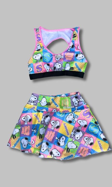 Conjunto-Falda-Short-Snoopy-Cartoon-Collection